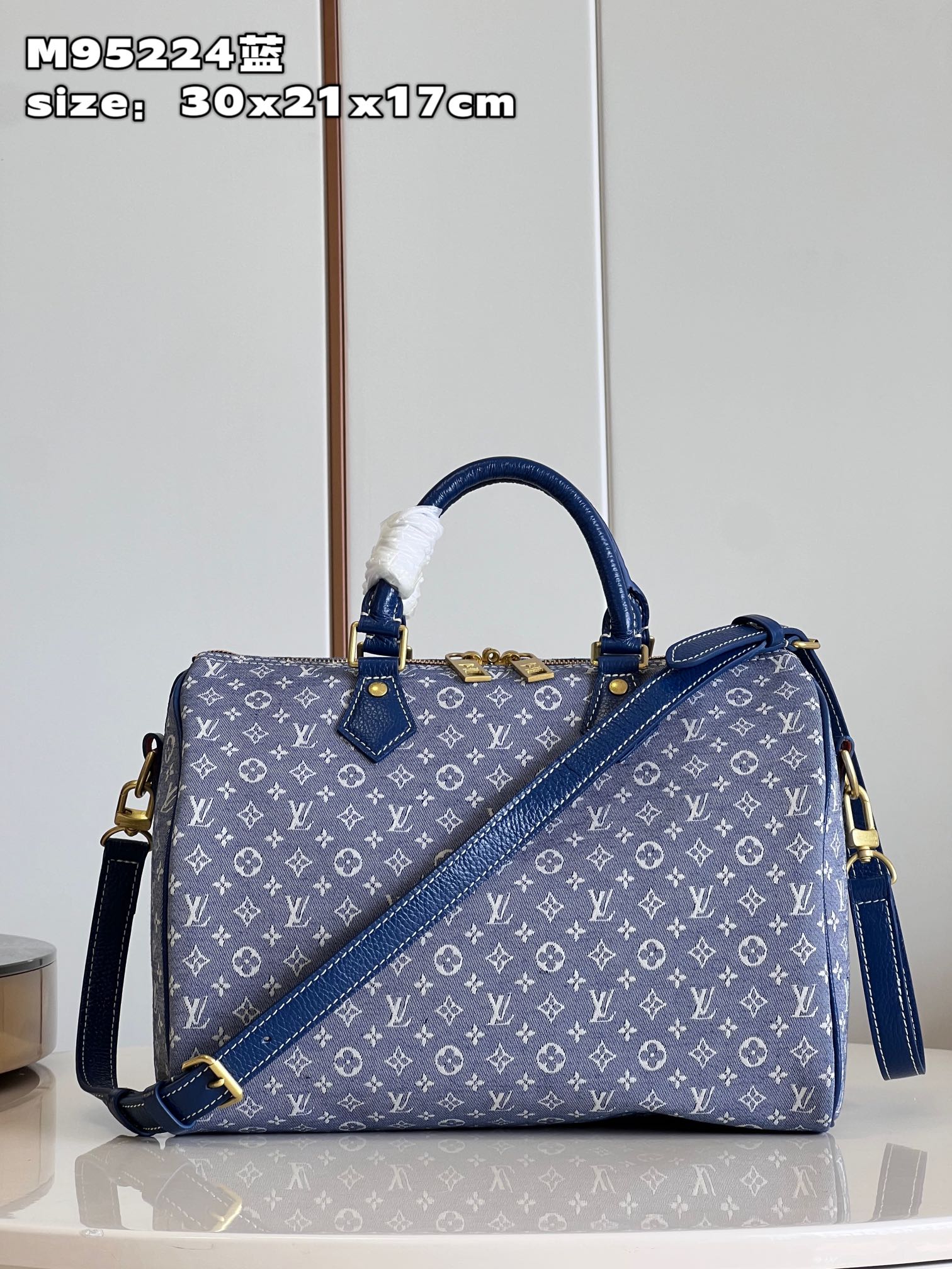 Bagsaaa L0vis Vvtt0n Speedy 30 Denim Bag - 30x21x17cm