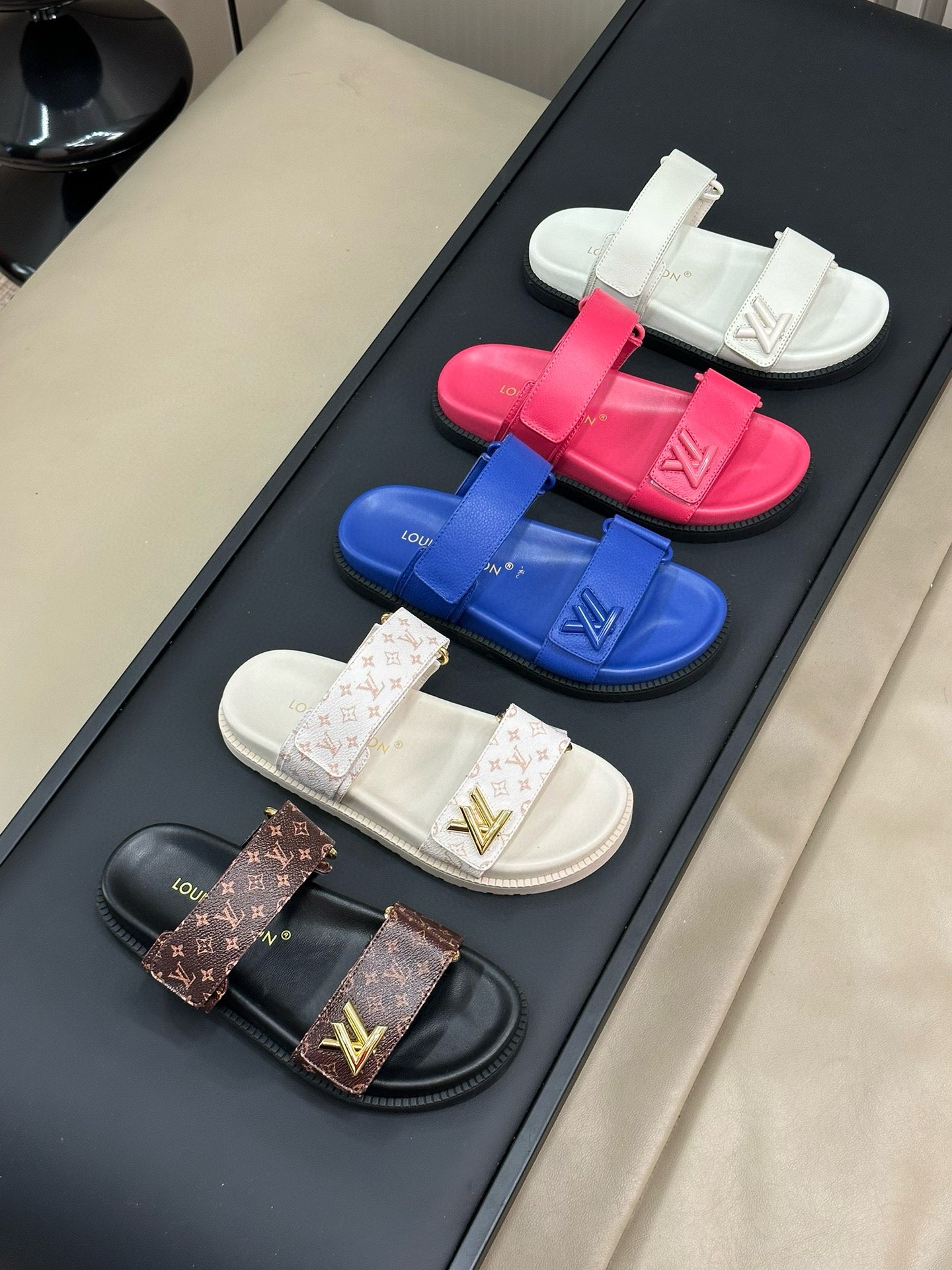 Bagsaaa LV Sunset Flat Comfort Mule Dune Beige